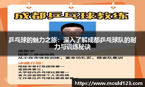 乒乓球的魅力之旅：深入了解成都乒乓球队的耐力与训练秘诀